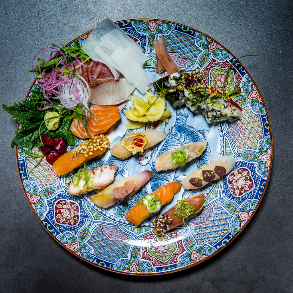 Sushi på japansk restaurang på Kungsholmen i Stockholm