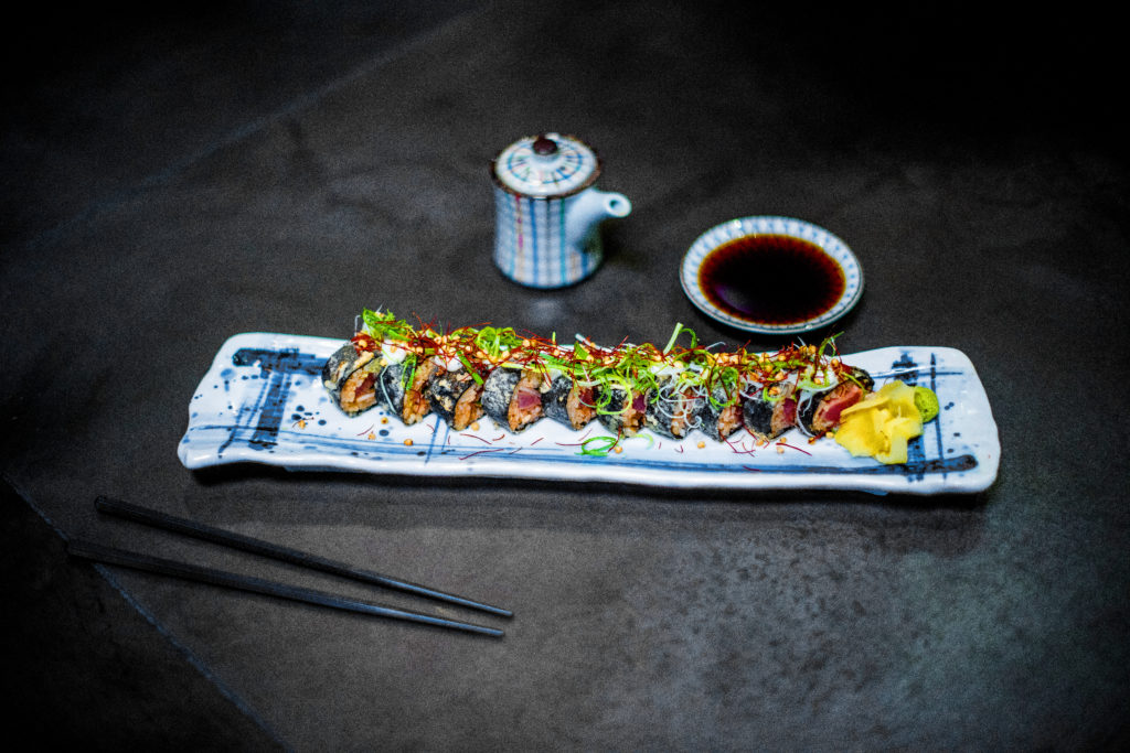 Sushirätt på japansk restaurang på Kungsholmen i Stockholm